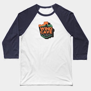 Wind Cave National Park Mirror of Natural Beauty Baseball T-Shirt